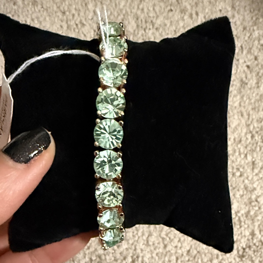 Elegant Park Lane Mint Green Crystal Impression Bracelet